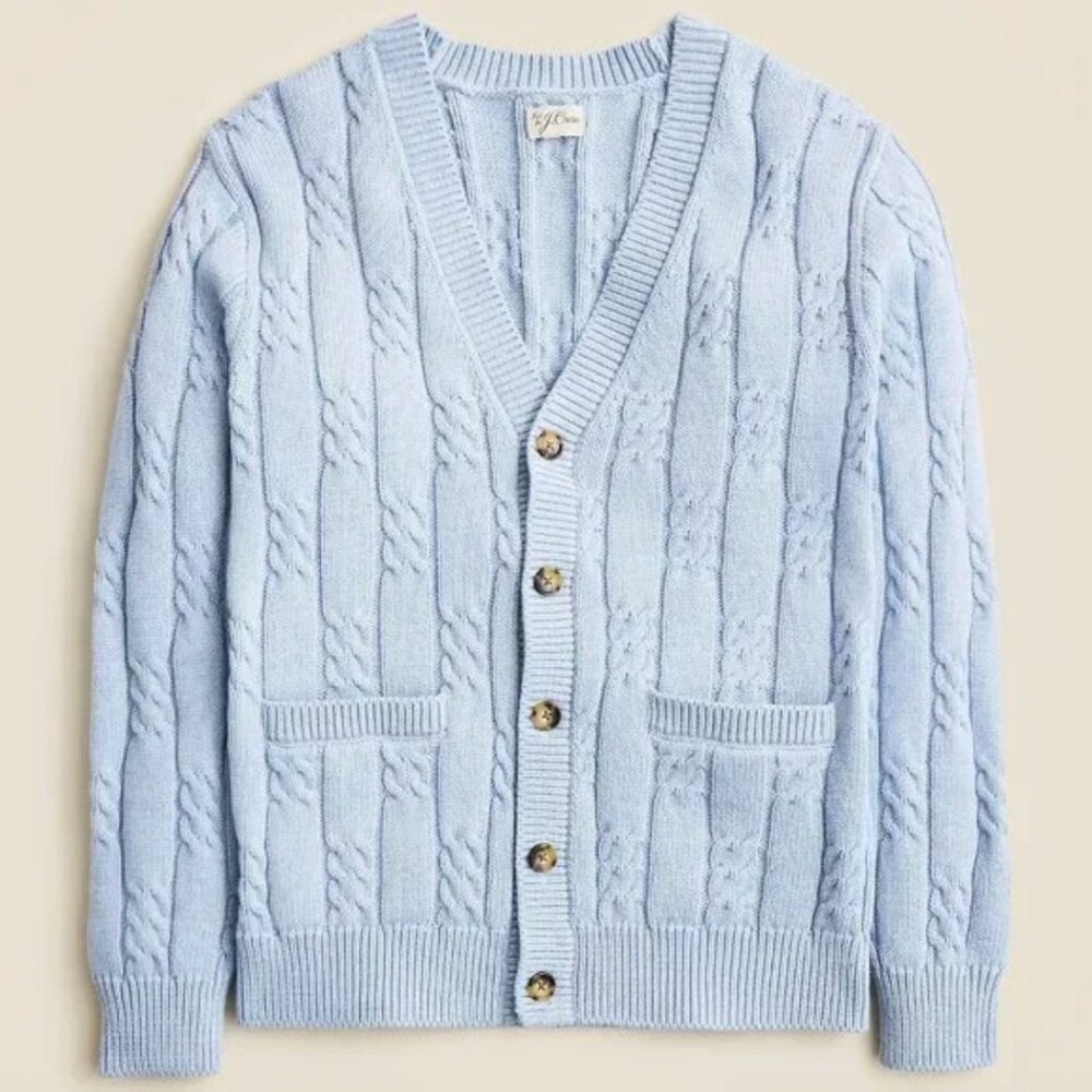 J.Crew Mens Light Baby Blue Cardigan